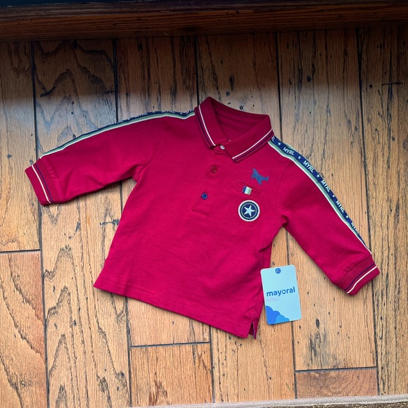 Baby boys 6 month long sleeve polo BNWT - Picture 1 of 3